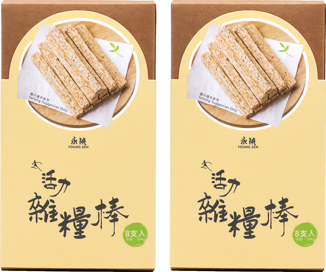 永禎 活力雜糧棒 糙米牛奶, 104g, 2盒