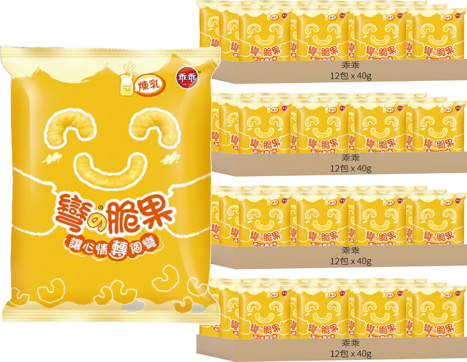 乖乖 彎的脆果 煉乳口味, 40g, 48包