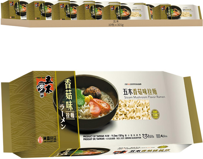 五木 香菇拉麵, 321g, 10包