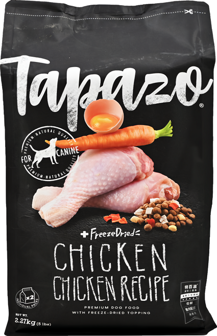 Tapazo 熟齡犬 凍乾三重奏主食, 低敏雞肉配方, 2.27kg, 1袋