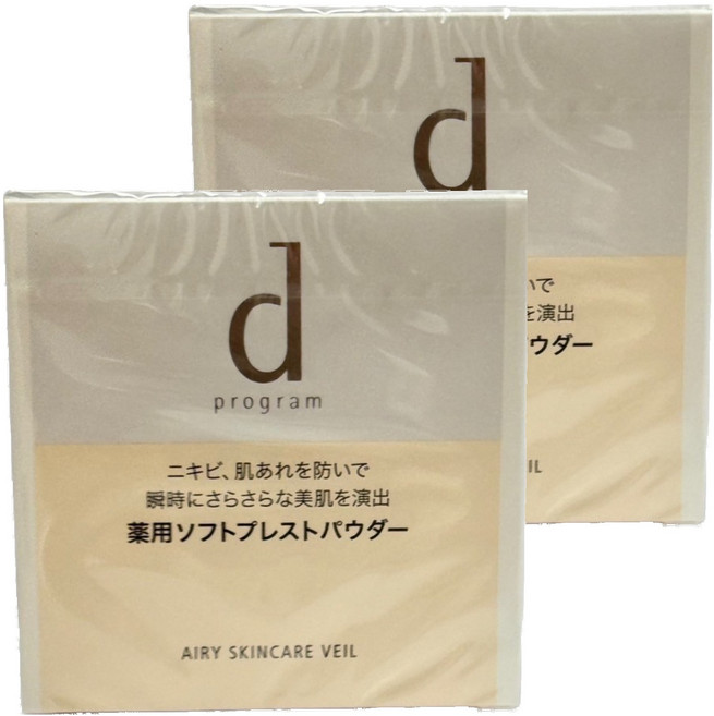 d program 敏感話題 敏弱蜜粉餅 10g, 2個, 膚色