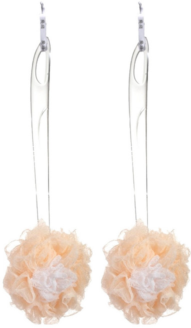 魔縐 3D潔效沐浴刷, 2個, 1個裝, 橘色 + 白色