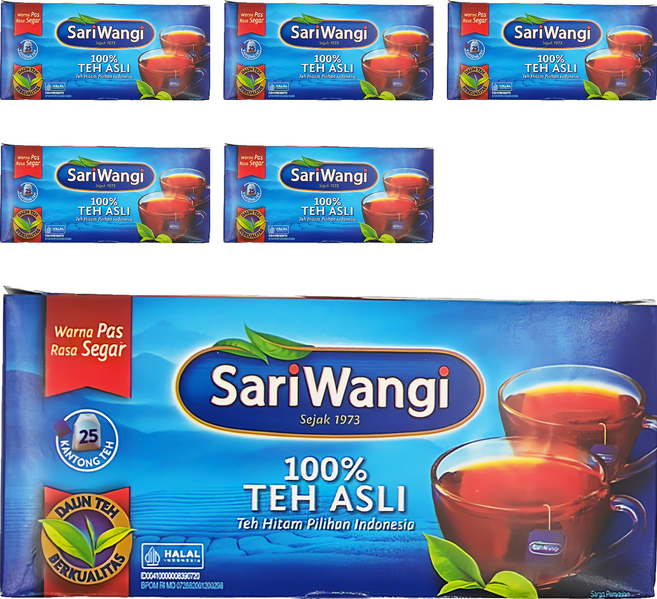 SariWangi TEH ASLI 紅茶包, 1.85g, 25包, 6盒