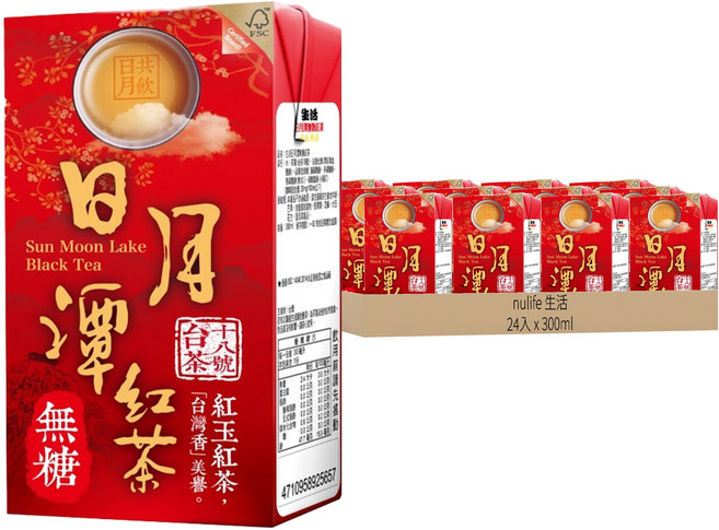nulife 生活 日月潭無糖紅茶, 300ml, 24入