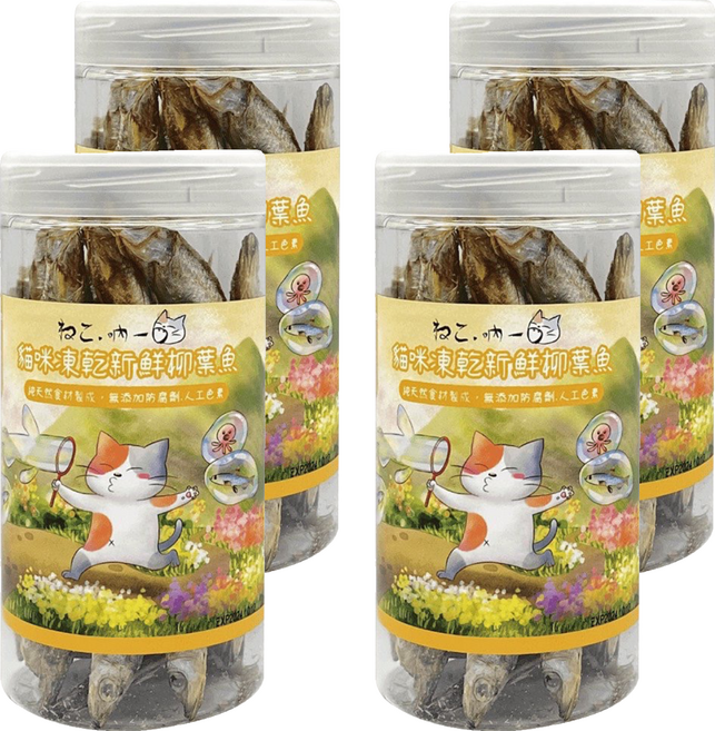 Neko 吶一口 貓咪凍乾 3個月以上, 新鮮柳葉魚, 60g, 4罐