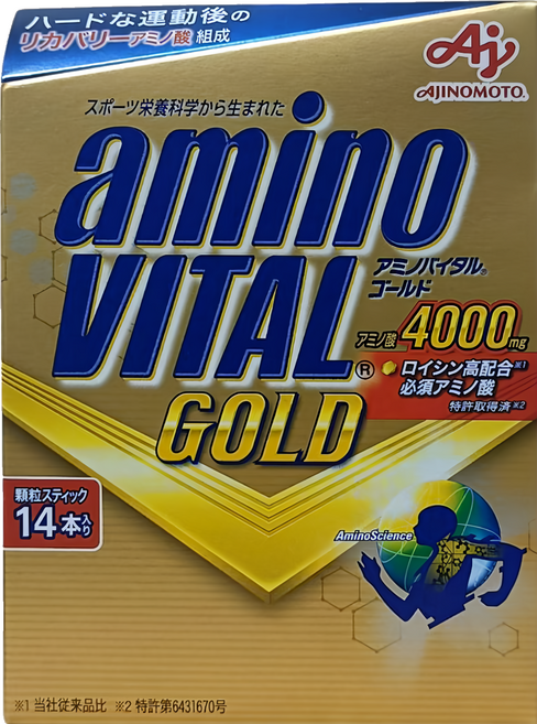 AJINOMOTO 味之素 黃金級胺基酸 bcaa amino vital 4.7g, 14包, 1盒