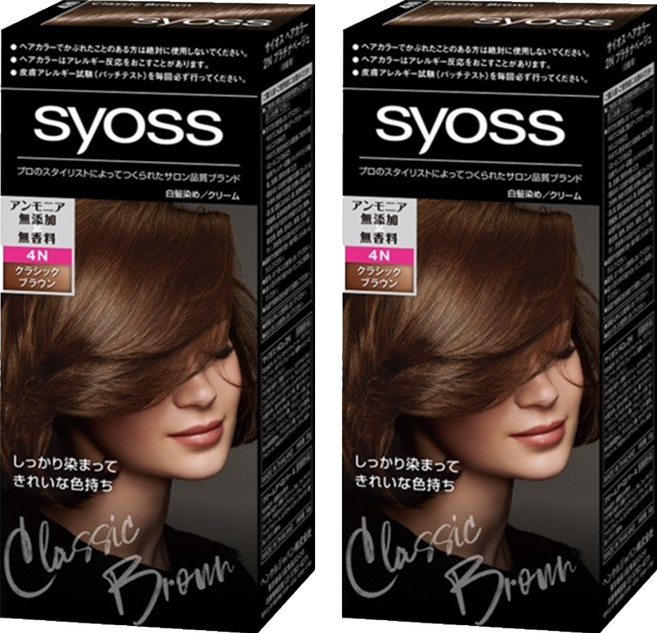syoss 絲蘊 沙龍蓋白染 白髮專用染髮劑, 4N高級經典棕, 2盒