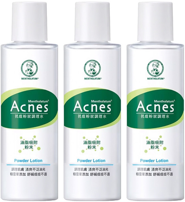 MENTHOLATUM 曼秀雷敦 Acnes 台灣公司貨 抗痘粉狀調理水, 3瓶, 150ml