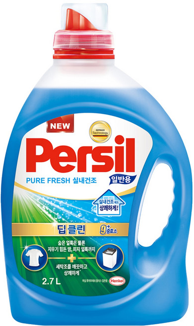 Persil 寶瀅 韓國原裝進口 9重酵素室內晾衣洗衣凝露 一般洗衣機用, 1桶, 2.7L