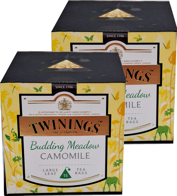 TWININGS 唐寧茶 鉑金系列 晨光草原甘菊花茶, 1.5g, 15包, 2盒