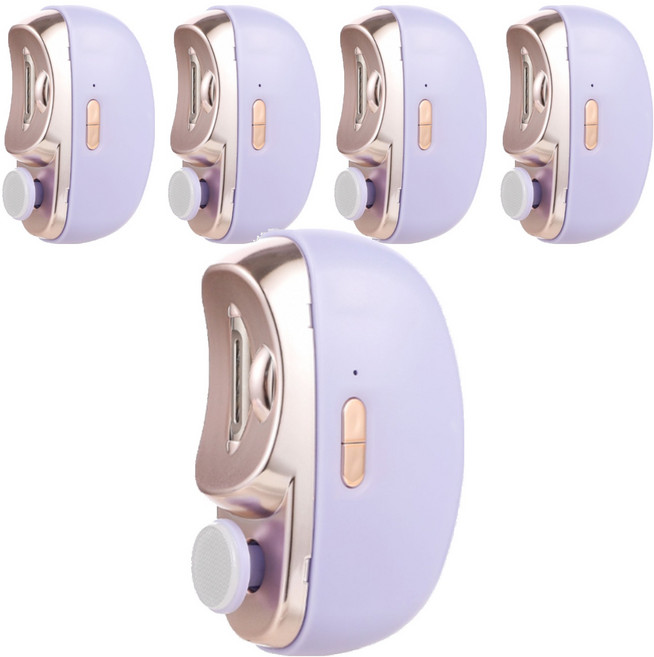 電動指甲修剪磨甲機 升級款, 5個, 紫色