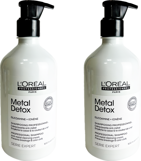 L'OREAL PROFESSIONNEL 巴黎萊雅PRO 絲漾博吸金喚彩洗髮精 500ml 溫和清潔 染後護色, 2件
