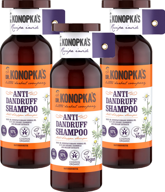 DR.KONOPKA'S 清爽抗屑洗髮精, 500ml, 3瓶