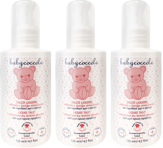 babycoccole 寶貝可可麗 寶寶液態爽身粉, 125ml, 3瓶