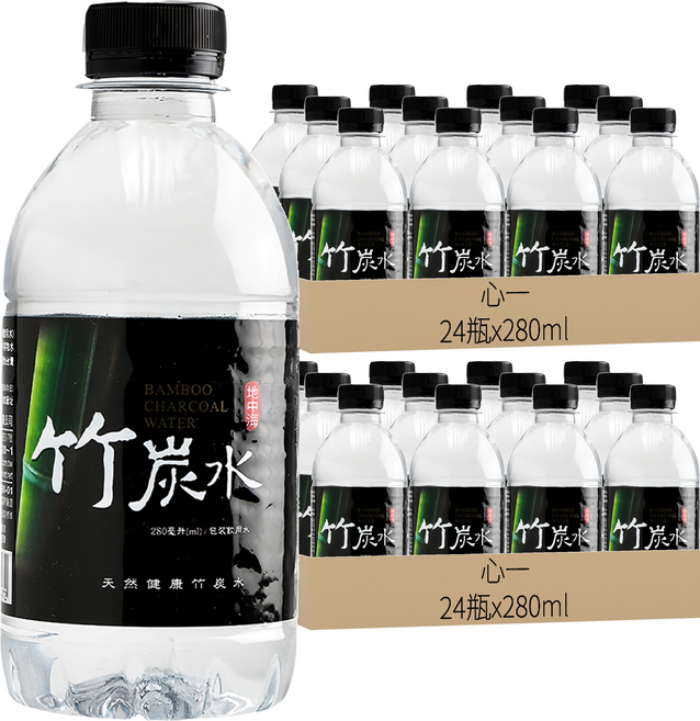 心一 地中海竹碳水, 280ml, 48瓶