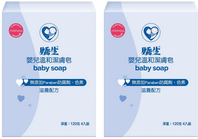 Johnson's 嬌生 嬰兒溫和潔膚皂 4個, 480g, 2盒