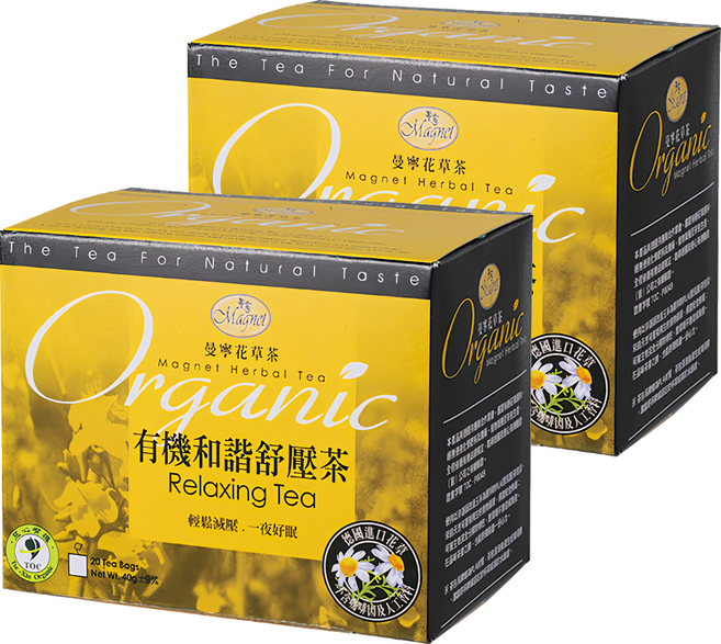 Magnet 曼寧 有機和諧舒壓茶, 2g, 20包, 2盒