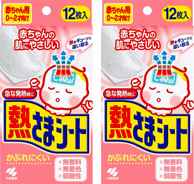 KOBAYASHI 小林製藥 嬰兒用退熱貼, 12片, 2盒