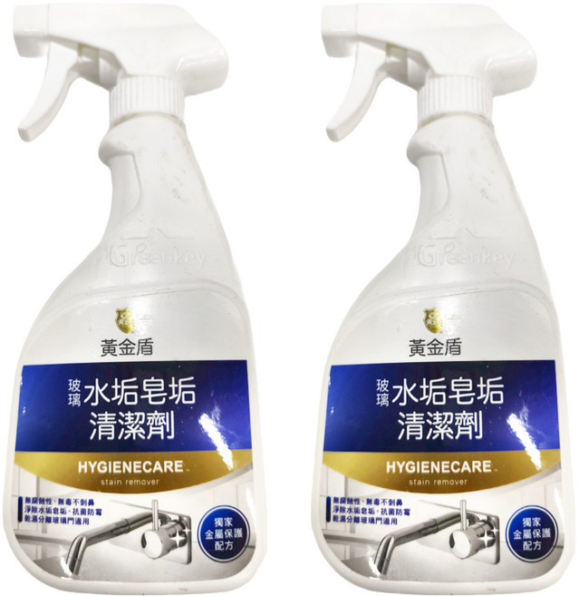 黃金盾 浴廁水垢皂垢清潔劑, 400ml, 2瓶