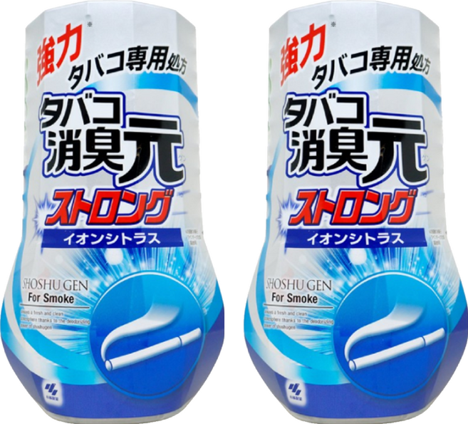 KOBAYASHI 小林製藥 消臭元 室內芳香消臭元 消除菸味 淺藍, 2瓶, 400ml