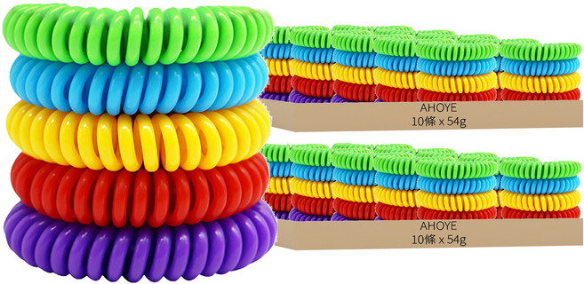 AHOYE 8hr植物精油長效防蚊手環, 20條, 54g