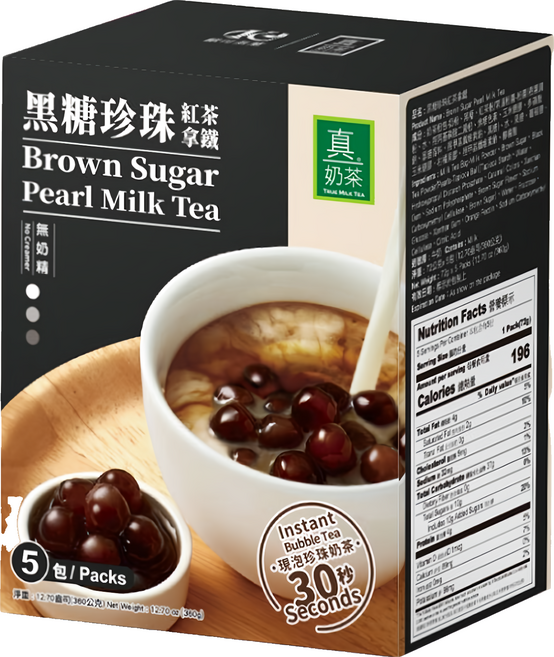 歐可茶葉 黑糖珍珠紅茶拿鐵, 72g, 5包, 1盒