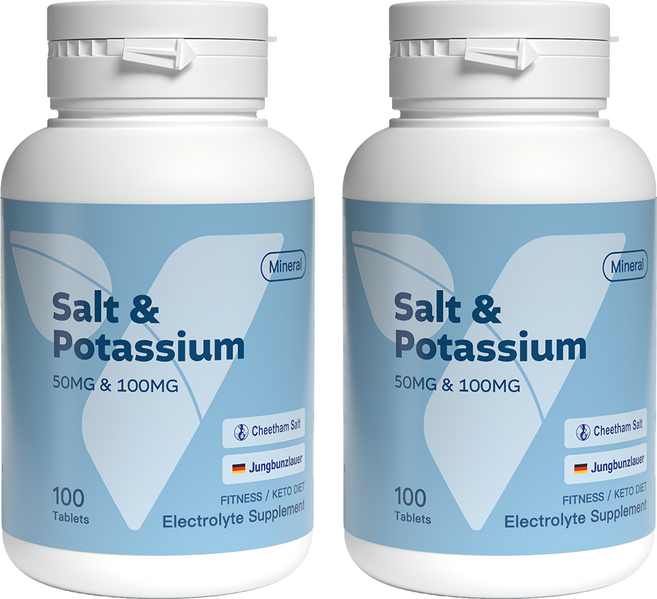 YOURVITA 機能型鹽鉀錠 100顆, 2罐