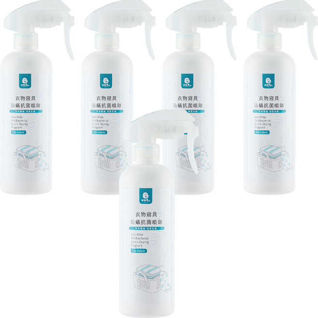 DAWOKO 木酢達人 衣物寢具防蟎抗菌噴劑, 300ml, 5瓶