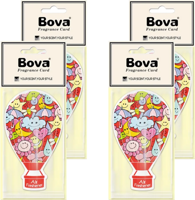 Bova 法柏精品香氛 熱氣球香氛卡, 15g, 4片, 泡泡糖