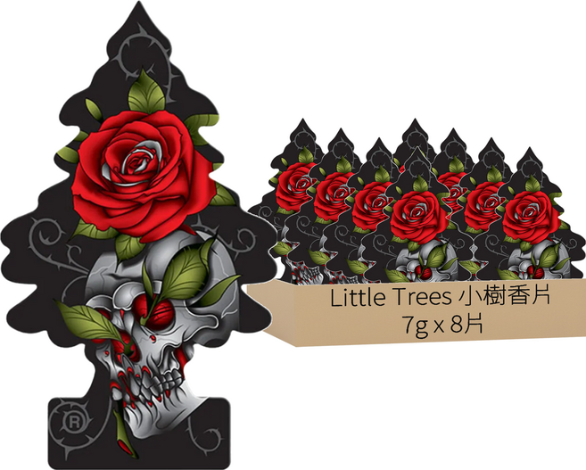 Little Trees 小樹香片 香氛卡, 刺青玫瑰, 7g, 8片