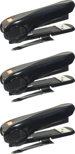MAX 美克司 釘書機 HD-50R 帶除針器, 黑色, 3個