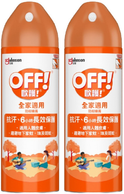 OFF! 歐護 家庭用噴霧式防蚊液 6oz, 180ml, 2瓶