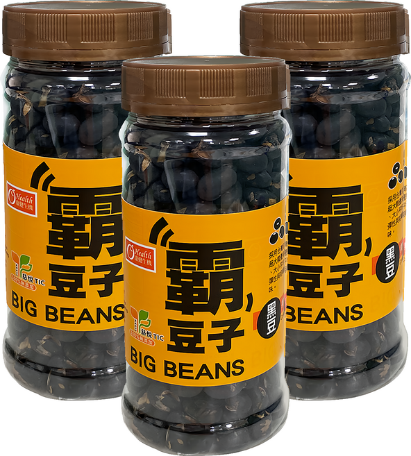 康健生機 霸豆子 黑豆 100%無添加, 180g, 3罐