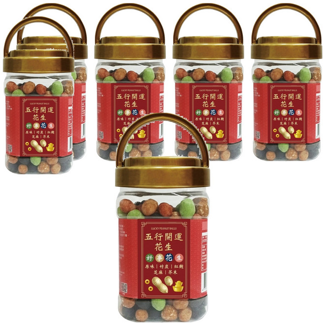 臻御行 五行開運花生 罐裝, 6個, 350g