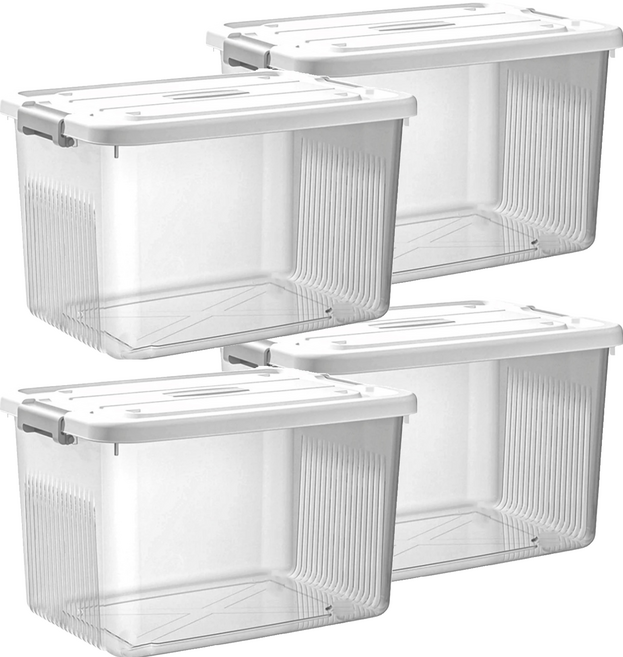 BangJiaShi 幫家適 透明整理箱, 透白, 4個