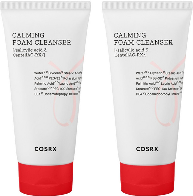 COSRX 台灣公司貨 AC Collection 舒緩泡沫洗面乳 水楊酸和積雪草, 150ml, 2條