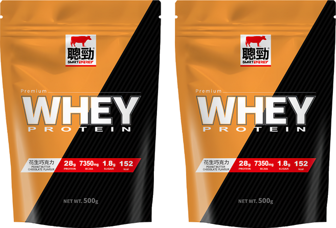 RED COW 紅牛 聰勁即溶乳清蛋白 花生巧克力, 500g, 2包