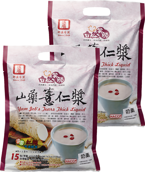 源順食品 自然笑顏 山藥薏仁漿, 420g, 2袋