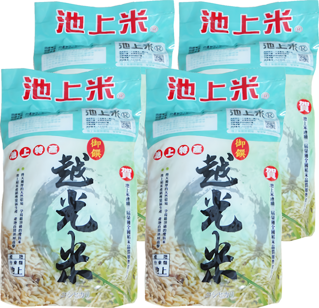 池上特產越光米, 700g, 4包, CNS一等