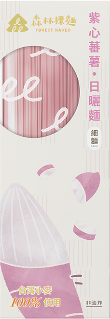 FOREST NOODLES 森林麵食 森林裸麵 紫心蕃薯口味 每盒4入獨立包裝 Q彈麵條, 400g, 1盒
