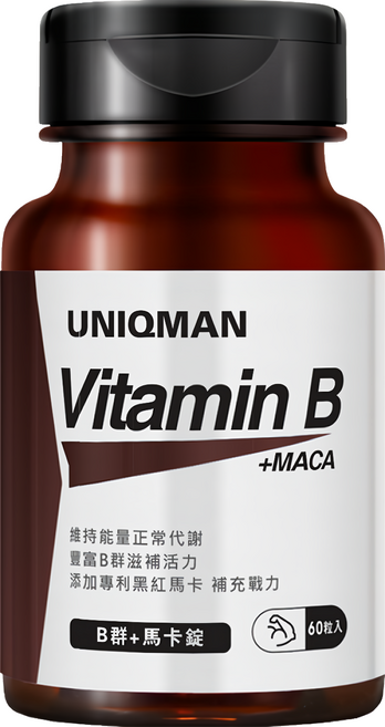 UNIQMAN 優仕曼 B群+ 馬卡錠, 60顆, 1罐