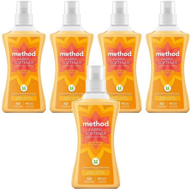 method 美則 智慧環保衣物柔軟精 夏日甜心, 1580ml, 5瓶