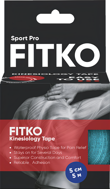 FITKO 飛客 肌力貼 運動型升級款 防水 高延展性 透氣 5cm x 5m, 1捲, 1盒