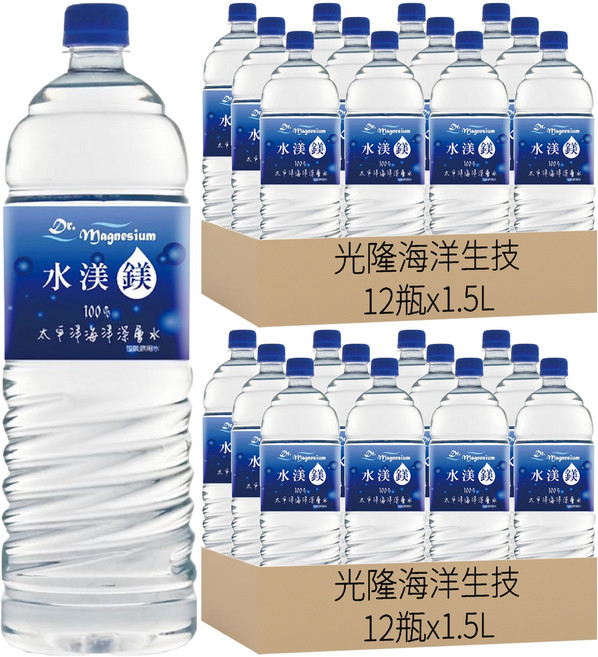 光隆海洋生技 水渼鎂百分之百海洋深層水, 1.5L, 24瓶