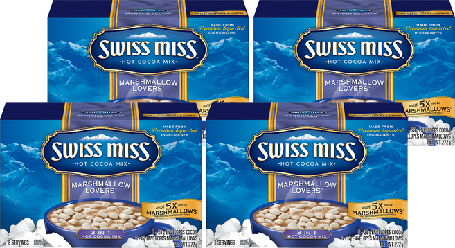 SWISS MISS 濃情棉花糖熱可可粉, 34g, 8包, 4盒