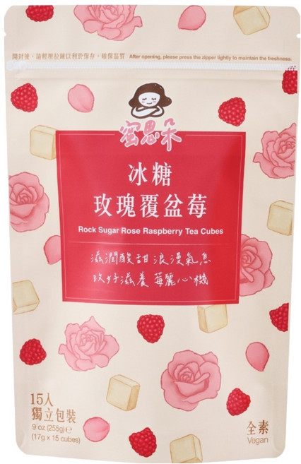 蜜思朵 冰糖玫瑰覆盆莓水果茶, 17g, 15個裝, 1包