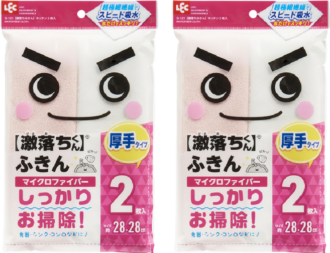 LEC 激落君 廚房專用抹布 2入, 2包