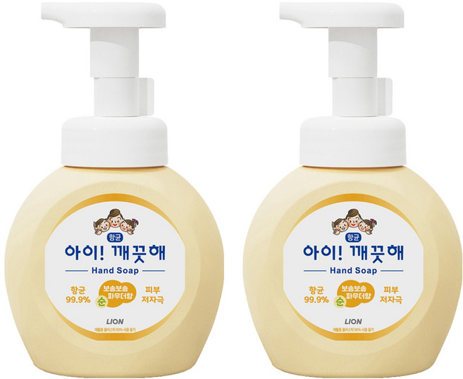 LION 獅王 趣淨 泡泡洗手慕斯, 爽身粉香, 250ml, 2瓶