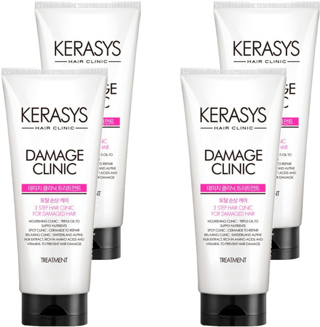 KERASYS 可瑞絲 植萃系抗損護髮素極重損, 300ml, 4條