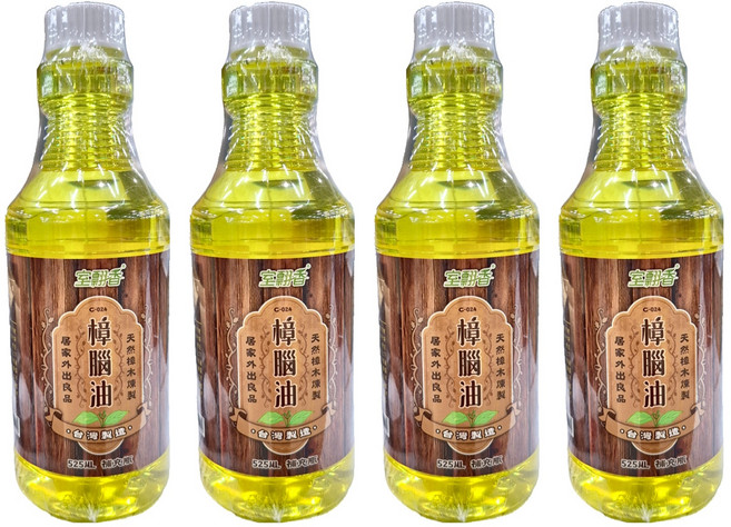 室翲香 樟腦油 補充瓶, 525ml, 4瓶